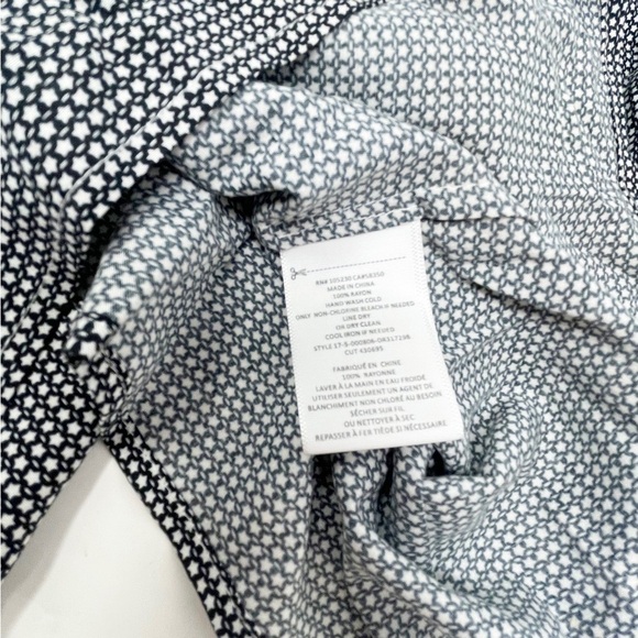 JOIE Women’s Black White STAR PRINT TUNIC DRESS Long Balloon Sleeves Size XS - Picture 7 of 7